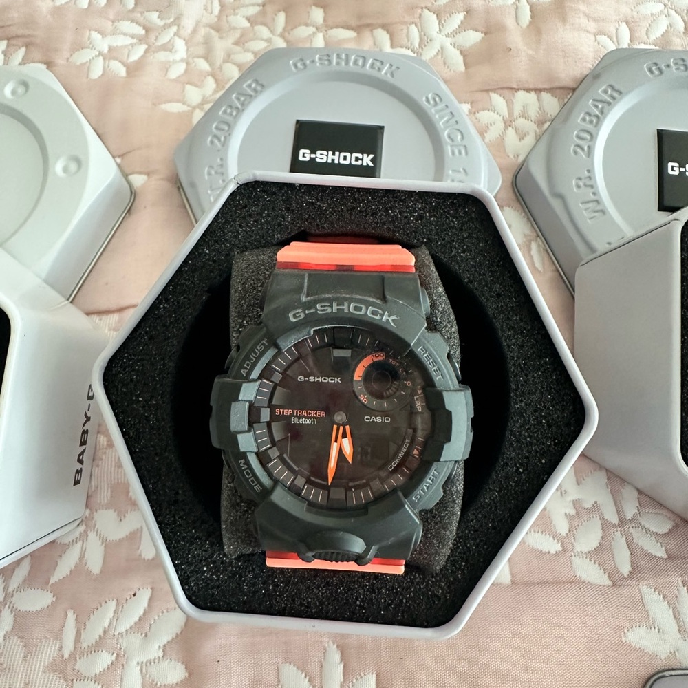 G-SHOCK Black and Orange Watch
